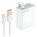 Cargador Celular Tipo C 67w Cable Carga Rápida Usb Teléfono