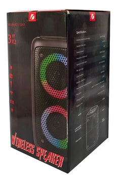 Parlante Torre Sonido Cabina 10w Bluetooth Aux Tf Recargable Negro