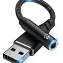 Adaptador De Audio Usb A Conector De 0.138 In, Tarjeta De So