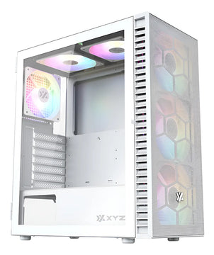 Gabinete Gamer Xyz Airone 100 Mesh White Rgb Blanco