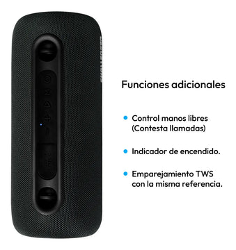 Parlante Portatil Bluetooth 15W Sc15 Challenger Color Negro