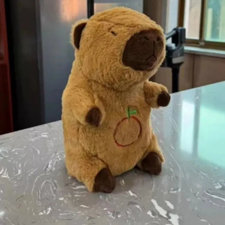 Peluche Capibara Que Respira Con Sonido De 25 Cm Café