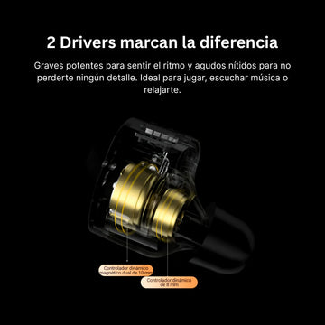 Audífonos Kz Castor Bass Edition Microfono In Ear 4 Driver Negro