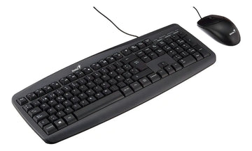 Kit de teclado y mouse Genius KM-200 Español de color negro