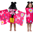 Toalla Con Capucha Disney Para Niña Minnie Mouse Rosa Chicle