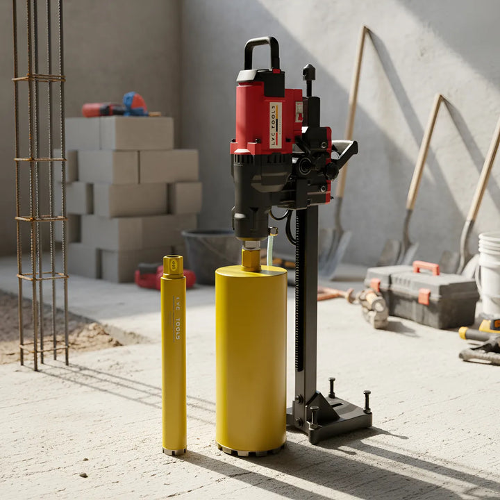 Taladro Saca Nucleos 10pulgadas 6hp + Brocas 2-1/2 Y 4-1/2 - Negro - 110v