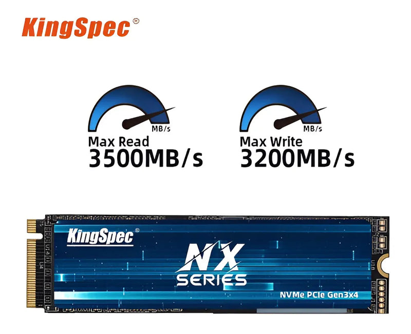 Disco Sólido Ssd Kingspec NX-1TB Nx Series 1tb Pcie 3.0 X4 3400 Mb/s Nvme M.2
