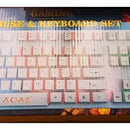 Mouse Y Teclado Gamer Rgb Aoas M-400 Blanco