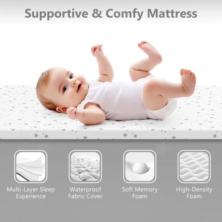 Biusikan Cuna De Bebe 3 En 1, Moises Mecedora Con Comodo Col