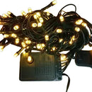 Serie Navideña Luz Led Calida X100 Luces Cable Verde Paq. X1