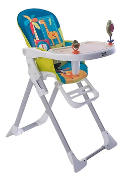 Silla Comedor Bebé Portátil 2 En 1 Con Juguetes Color Azul Acero Selva