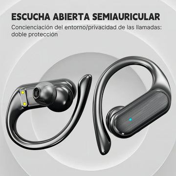 Auricular in-ear gamer inalámbrico A520 negro con luz LED