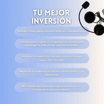 Audífono Y Microfono Repuesto Intercomunicador Moto V6