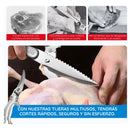 Tijeras De Acero Inoxidable Cocina Cortar Pollo Multiusos Plateado