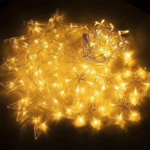 Extensión Luces Led Estrella Decoración Navideña Cálida Arbo Cálida