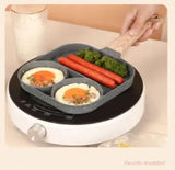 Sarten Antiadherente 3 Divisiones Huevos Arepas Carnes Gris