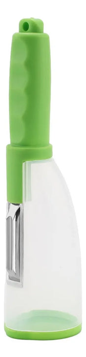 Picador Pelador De Verduras Y Frutas Con Recipiente Verde Claro