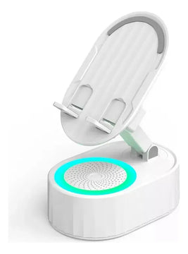 Soporte De Telefono Con Audio Por Induccion + Bluetooth +luz Disponible