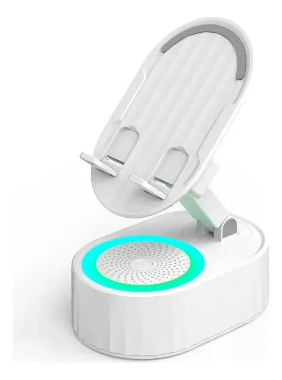 Soporte De Telefono Con Audio Por Induccion + Bluetooth +luz Disponible