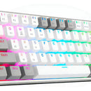 Teclado Wireless Redragon Fizz Pro Rgb 60% White/grey Sw Red Idioma Español Color Del Teclado Blanco/gris