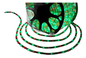 Manguera Led 3 Vias Luces Navideñas X 30mt Verde Y Rojo