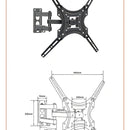 Soporte Auxamy X-400 Soporte De Pared Para Tv/monitor De 15 A 55 Negro