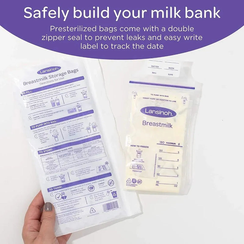 50 Bolsas Recolectoras Almacenar Leche Materna Lansinoh