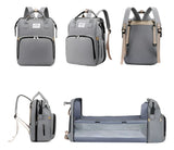 Mochila 3 En 1 Pañalera Cuna Y Mudador Portátil Para Bebés