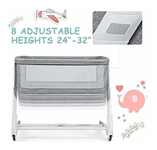 Bebé De La Alegría Del Bebé De Noche Cuna, 2 En 1 Altura Y Á