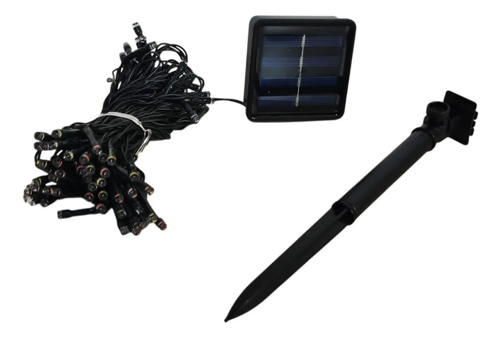 Luces Led Panel Solar Decoración Navideña Exteriores Hogar