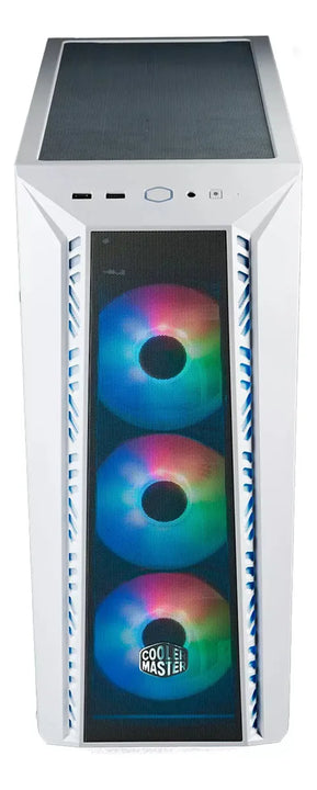 Combo Caja Cooler Master 520 Mesh + Liquid 240l Argb Blanco