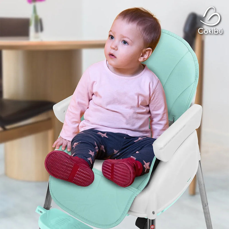 Silla Cokibú Bebé Sbebe-1mt 3 Alturas Menta Liso Agua