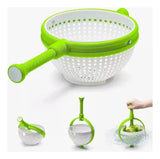 Colador Para Cocina Multiusos Giratorio Manilla Verde Blanco