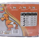 Pañales Desechables Para Perros (talla Xxs X 12 Unidades) Naranja Xxs