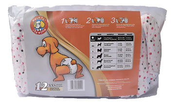 Pañales Desechables Para Perros (talla Xxs X 12 Unidades) Naranja Xxs