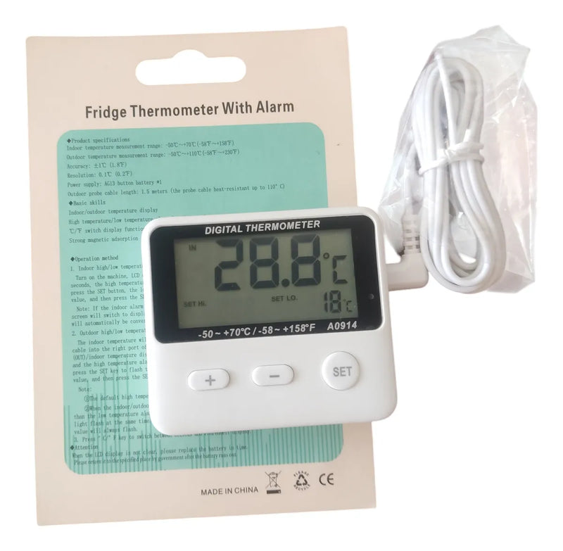Termometro Digital Alarma Nevera Vacuna Cadena Frio Max-mini
