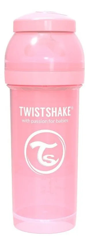 Biberón Twistshake Mamadera anticólicos Rosa pastel 260ml