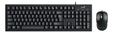 Kit Teclado Y Mouse Genius Usb Km-100se Español Mouse Negro Teclado Negro