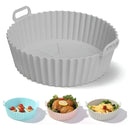 Canastilla Silicona Olla Freidora Air Fryer Reutilizable Blanco