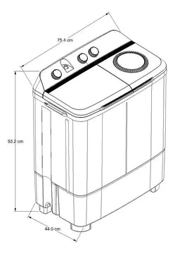 Lavadora Semi-automática Acros Hasta 10kg Blanco
