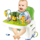 Silla Comedor Unico Musical Juguetes Portátil Doble Bandeja Azul