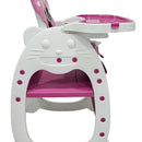 Silla De Comer De Bebe Bebesunita 3 En 1 Comedor Escritorio Mecedor Color Rosa Chicle Conejo