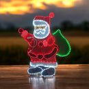 Papá Noel En Manguera Led Luces Navideñas Roja, Blanco Y Verde