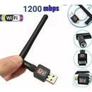 Adaptador Receptor Wifi Usb Inalambrico 1200 Mbps Con Antena