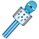Micrófono Karaoke Bluetooth Portátil Parlante Niños Color Azul