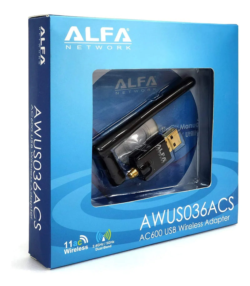 Alfa Network Awus036acs Adaptador Inalmbrico Usb Ac600 De Do