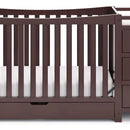 Cuna Y Cambiador Convertible 4 En 1 Color Espresso