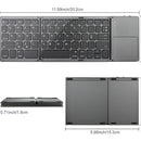 Mini teclado Bluetooth plegable ultrafino con panel táctil Genérica B033 Gris oscuro