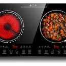 Estufa De Inducción 2 Puestos Digital 1200w Cada Hornilla Color Negro