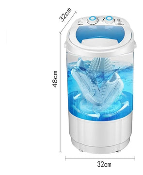 Mini Lavadora Portátil, Semiautomática Blanco